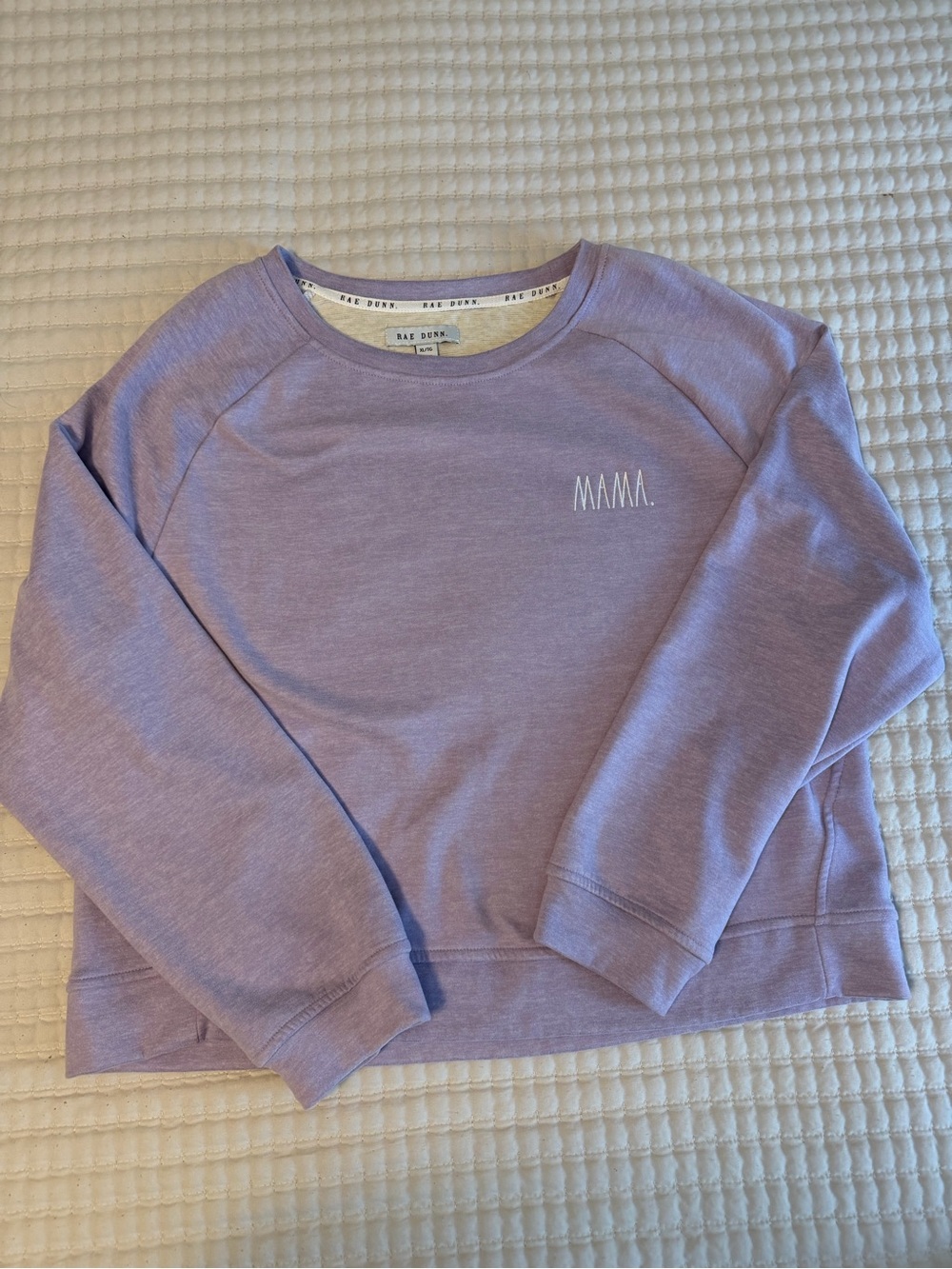 Rae Dunn Lavender 'MAMA.' Crewneck Sweatshirt
